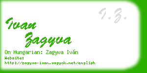 ivan zagyva business card